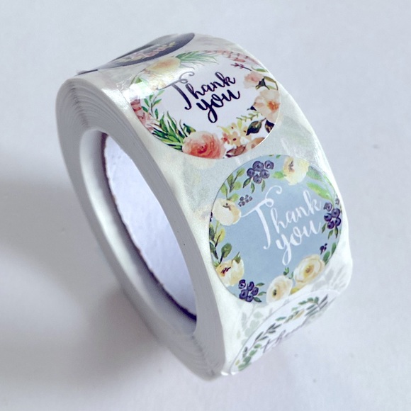 4 /💲20 🤑 500pc roll Thank You stickers - Picture 2 of 6